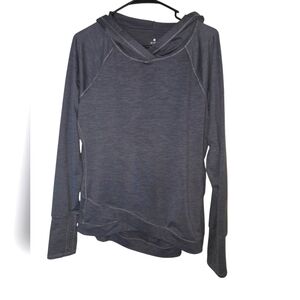 ApanaGray Hooded Running Athletic Pullover, Large, EUC, Hooded, Thumholes
